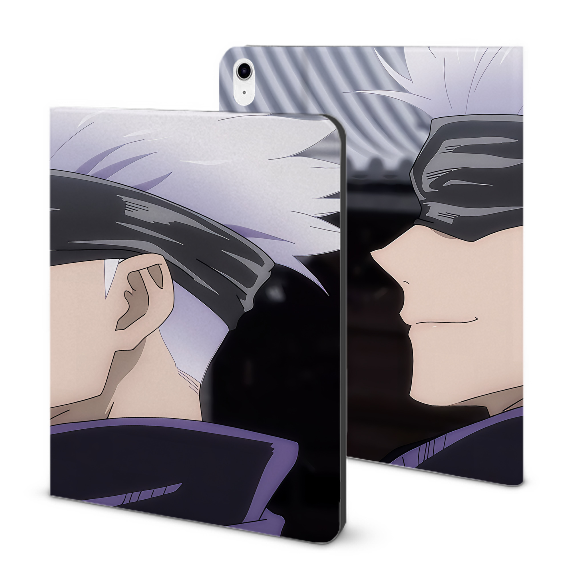 （画像用） 呪術廻戦 Jujutsu Kaisen IPad ケース ブック型 PUレザー TPU 耐衝撃 軽量 薄型 ペン収納なし 全面保護 IPad 各モデル対応
